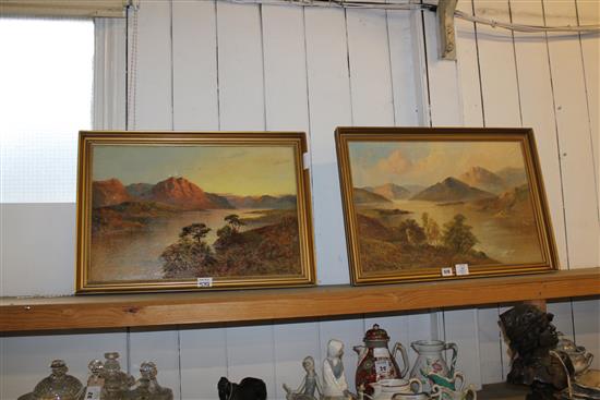 Pair Jameson oil landscapes(-)